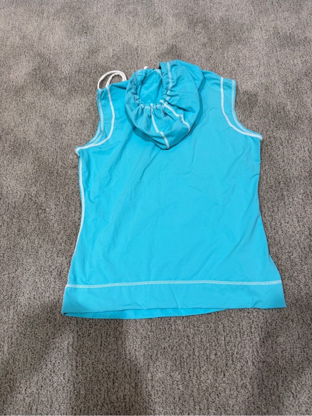 Athleta Turquoise Blue Hooded Swim Coverup